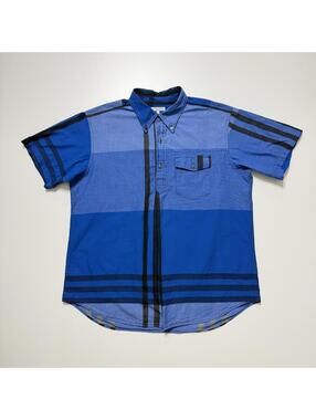 engineered garments BD popover short sleeve pullover shirt mens large